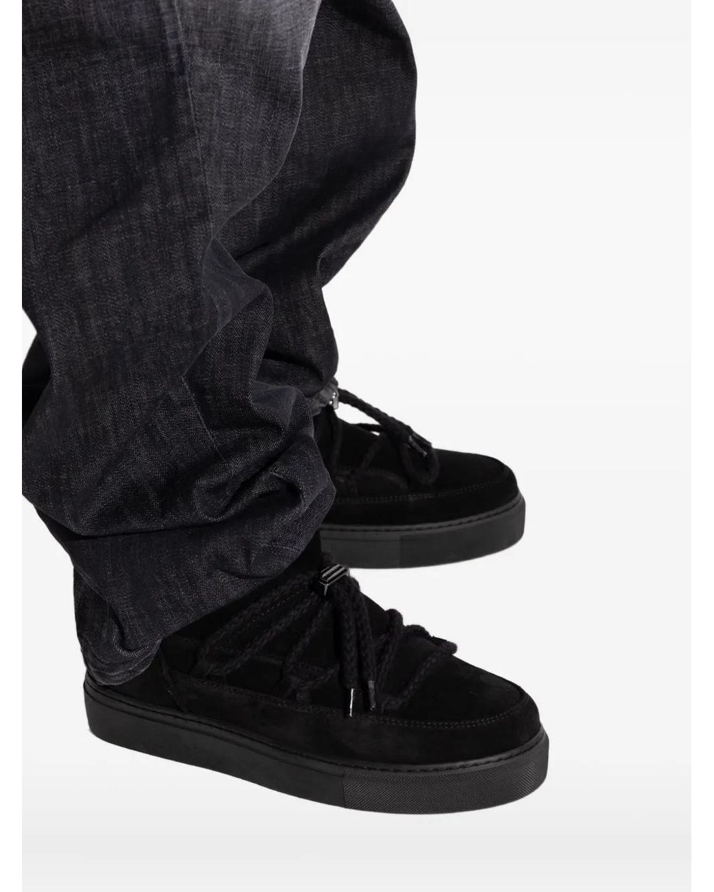 Inuikii Black Leather Ankle Boots