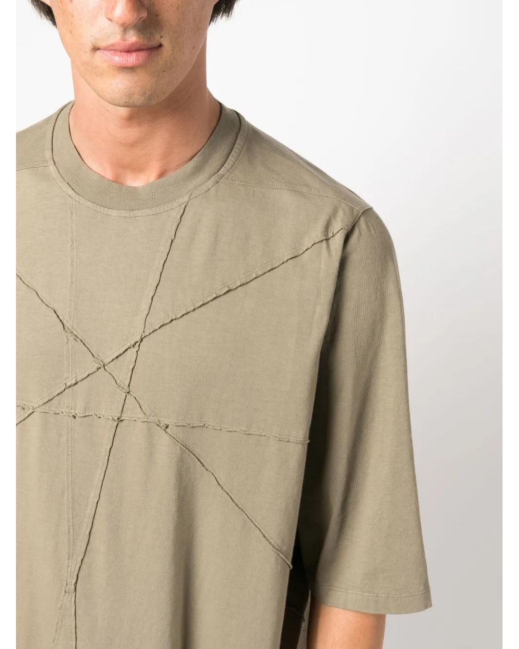 Rick Owens Natural Jumbo Short-Sleeved T-Shirt for men