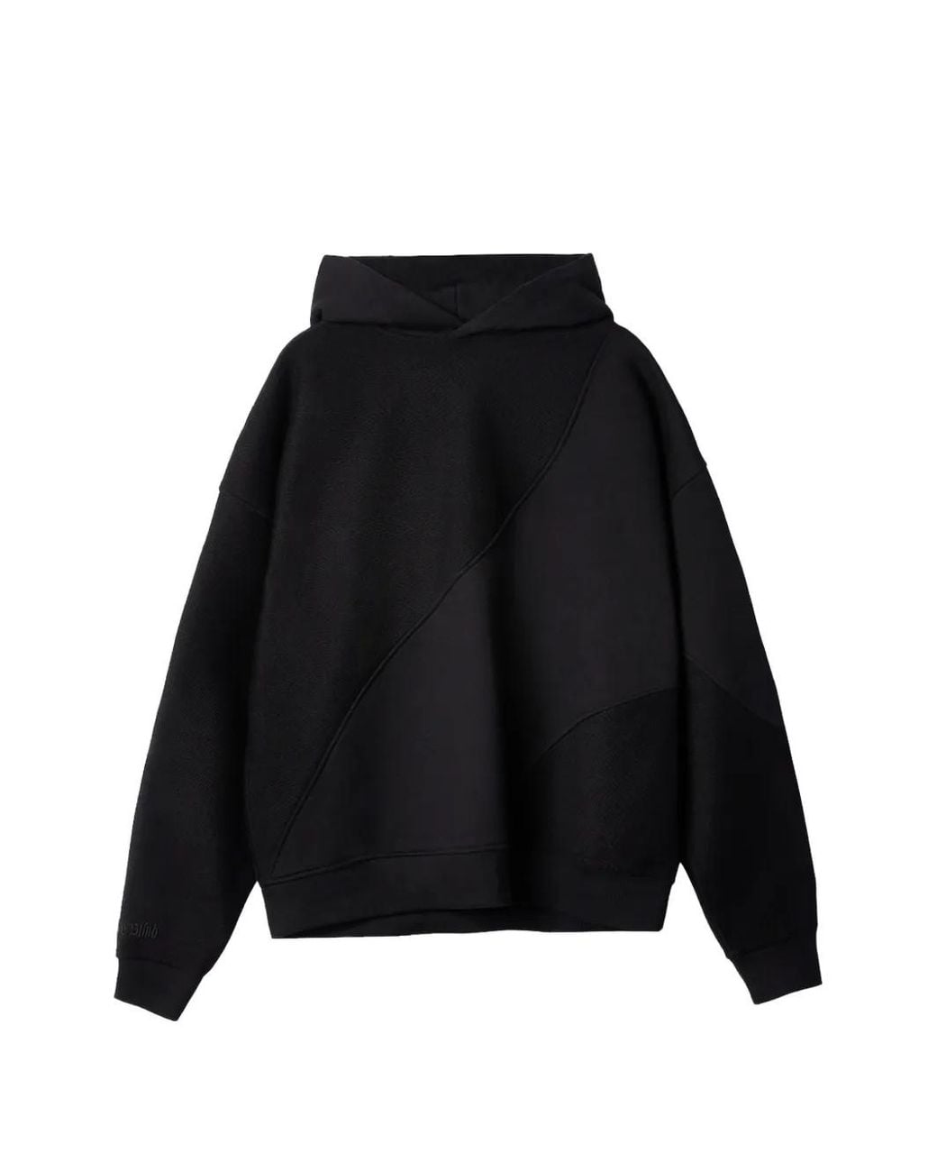 Only the Blind Black Split Cut And Sew Hoodie for men