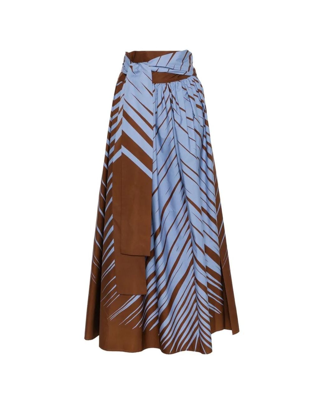 Co.Go Blue Abstract-Print Maxi Skirt