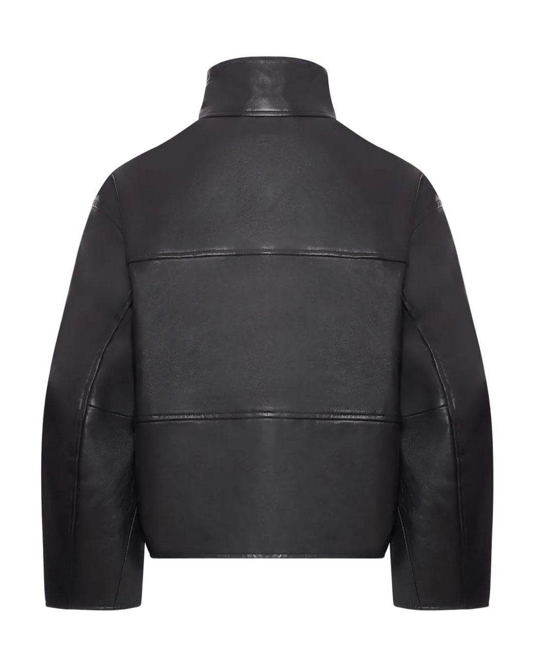 Soeur Black Gamma High-Neck Leather Jacket