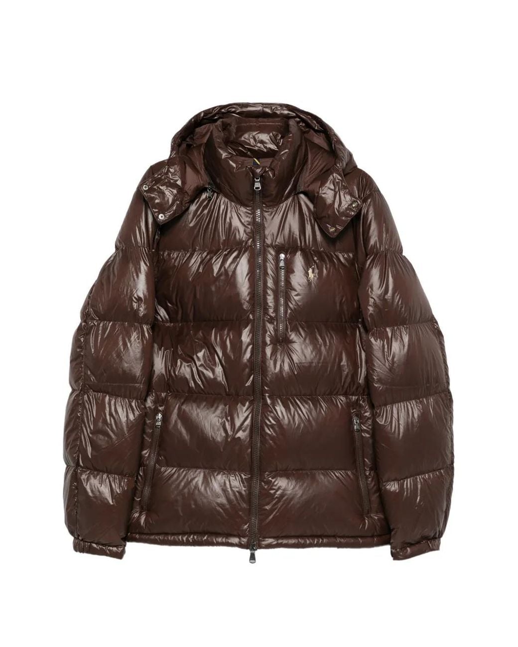 Polo Ralph Lauren Brown Quilted Hooded Coat for men
