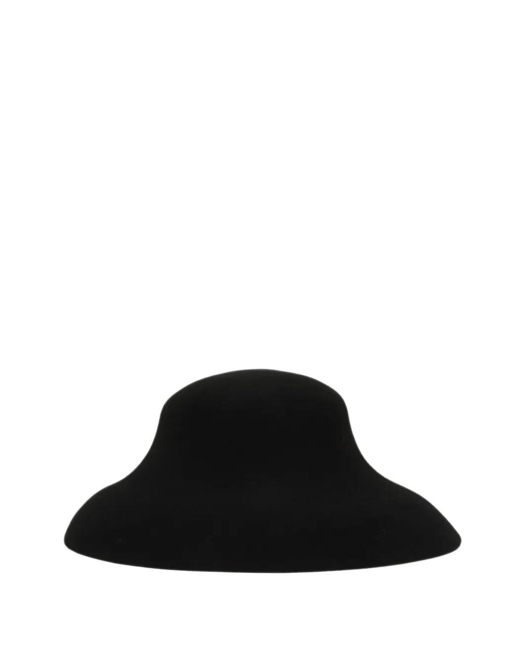 Yohji Yamamoto Black Wide-Brim Wool Hat