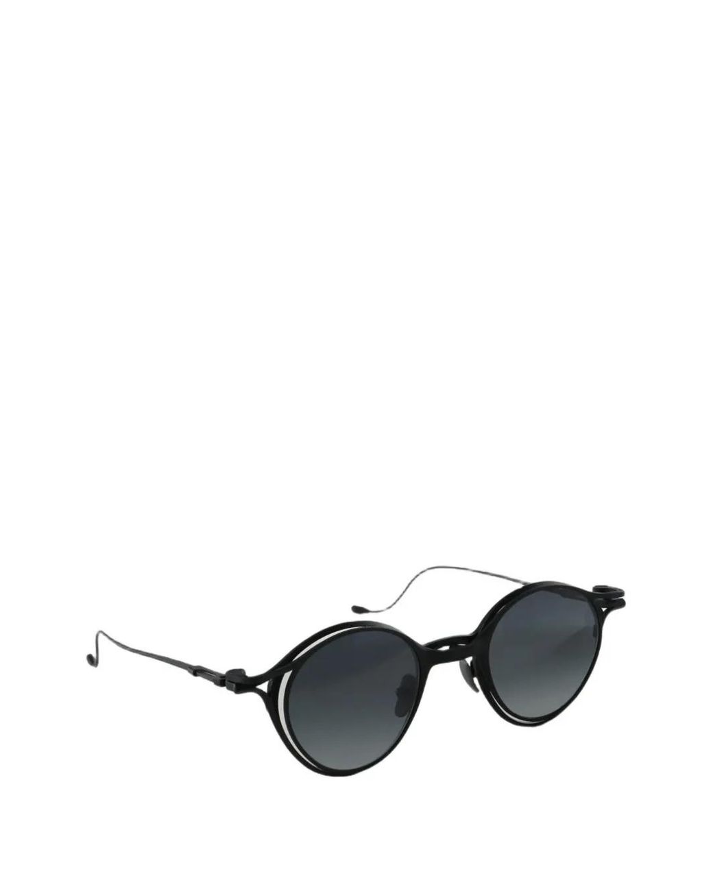 Rigards Black Round-Frame Sunglasses