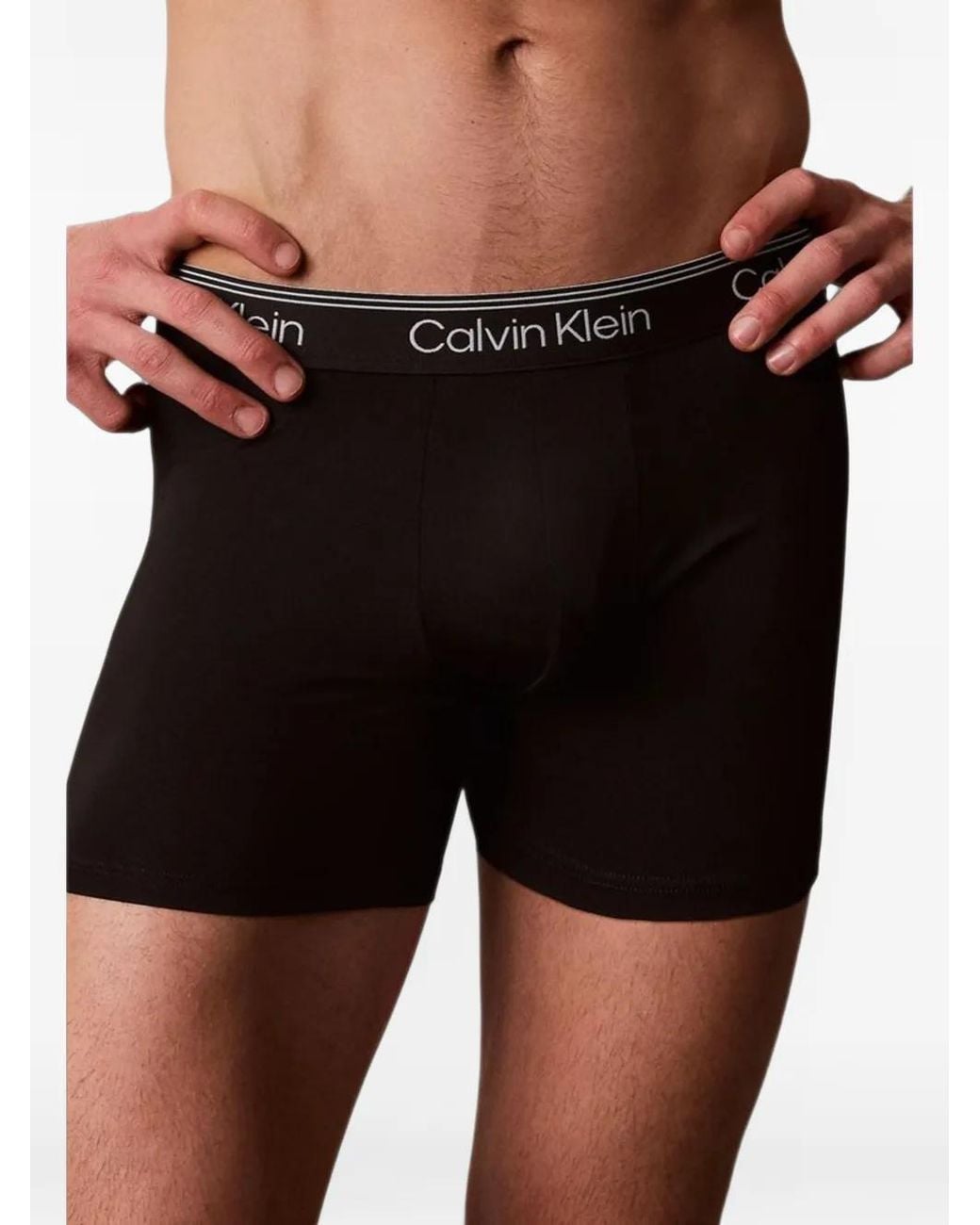 Calvin Klein Black Logo-Waistband Boxers (Set Of Three) for men