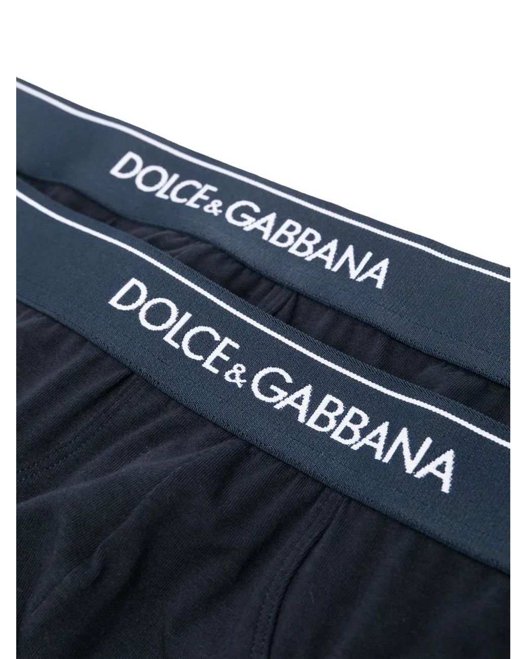 Dolce & Gabbana Blue Bi-Pack Medium Cotton Stretch Briefs for men