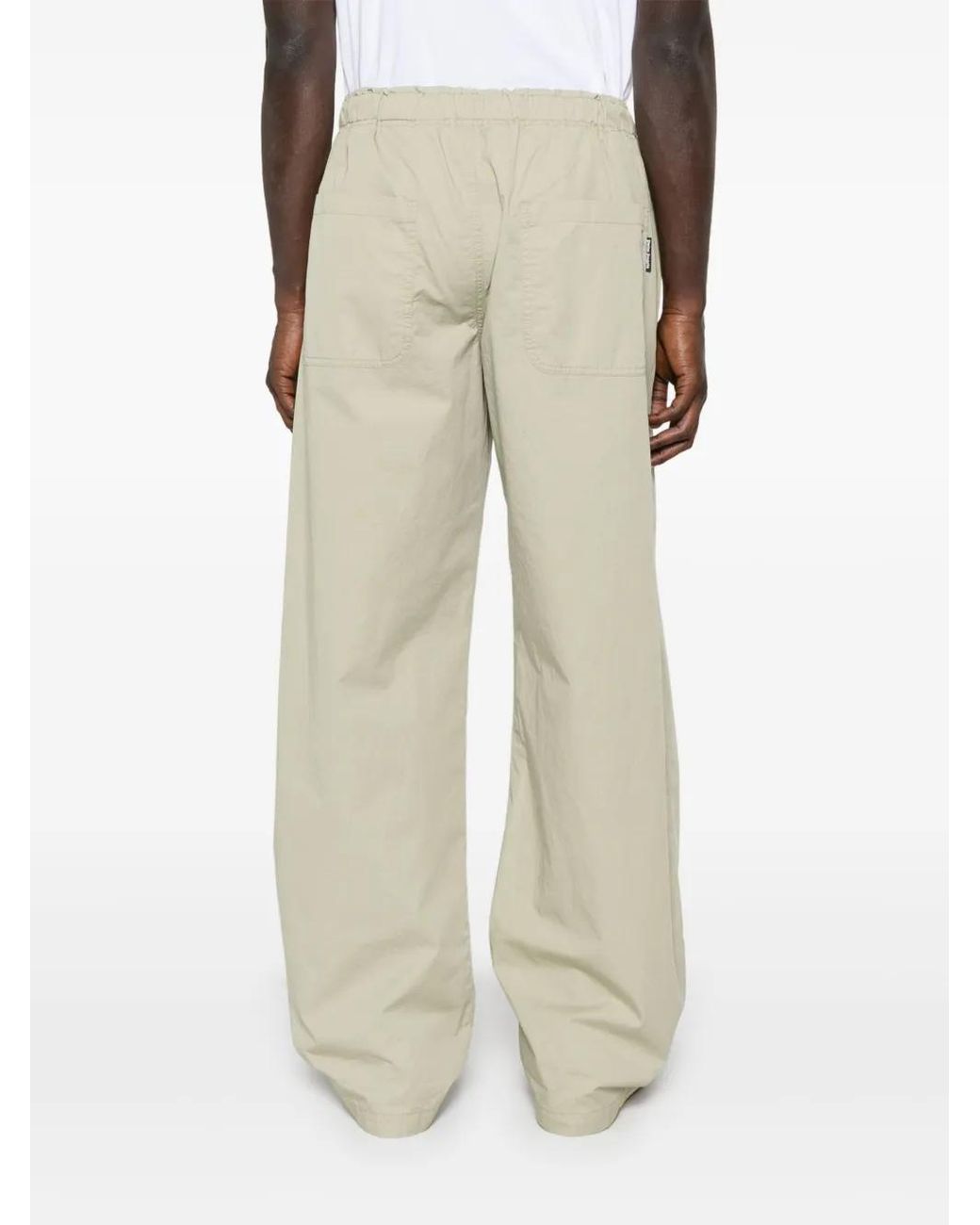 Palm Angels Natural Logo-Waist Trousers for men