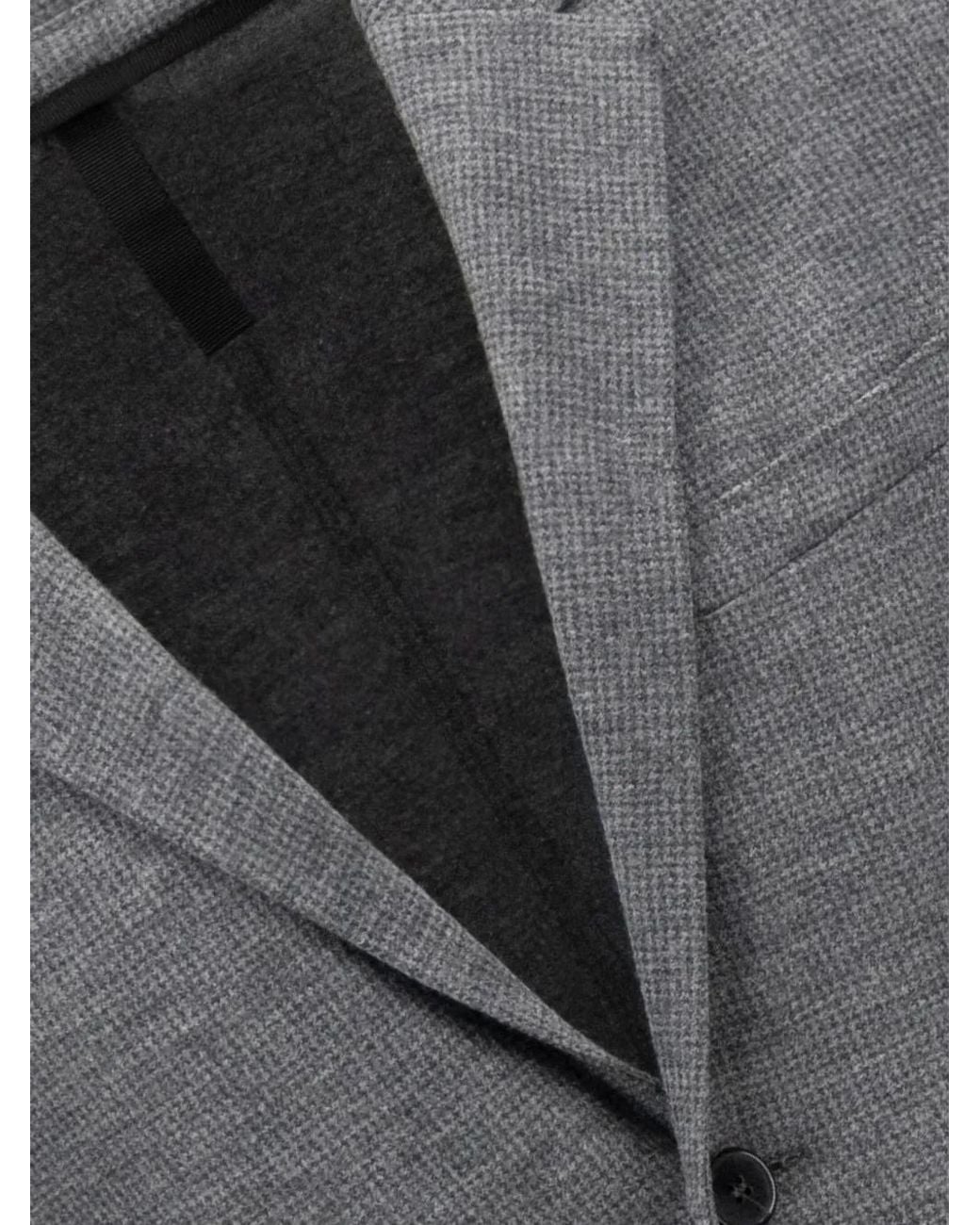Harris Wharf London Gray Two-Button Wool Blazer for men