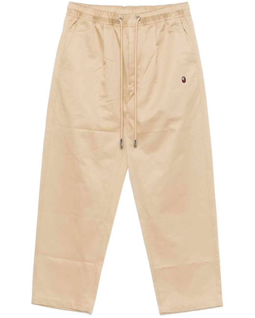 A Bathing Ape Natural Ape-Head One-Point Trousers for men