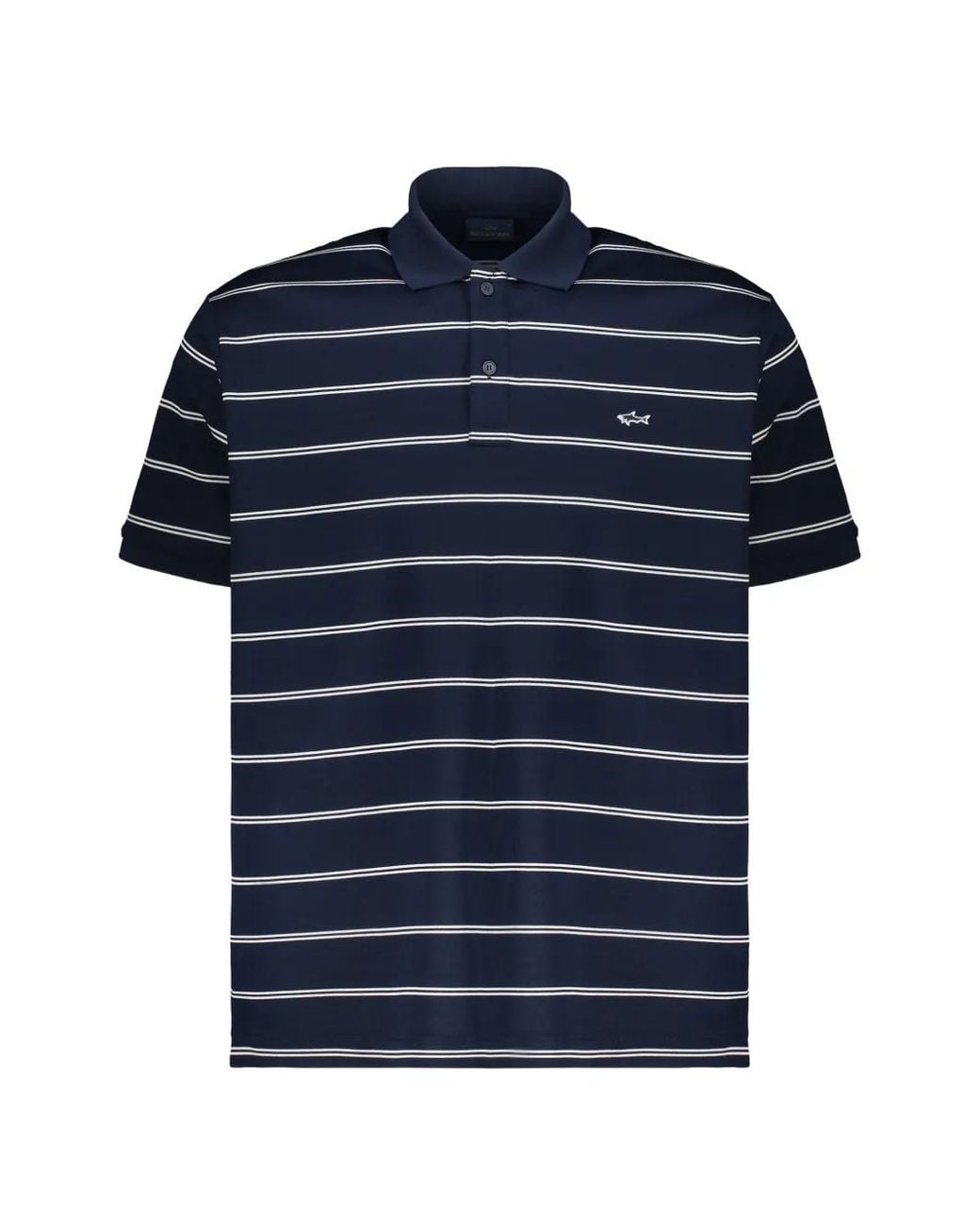 Paul & Shark Blue Short-Sleeve Polo Shirt for men