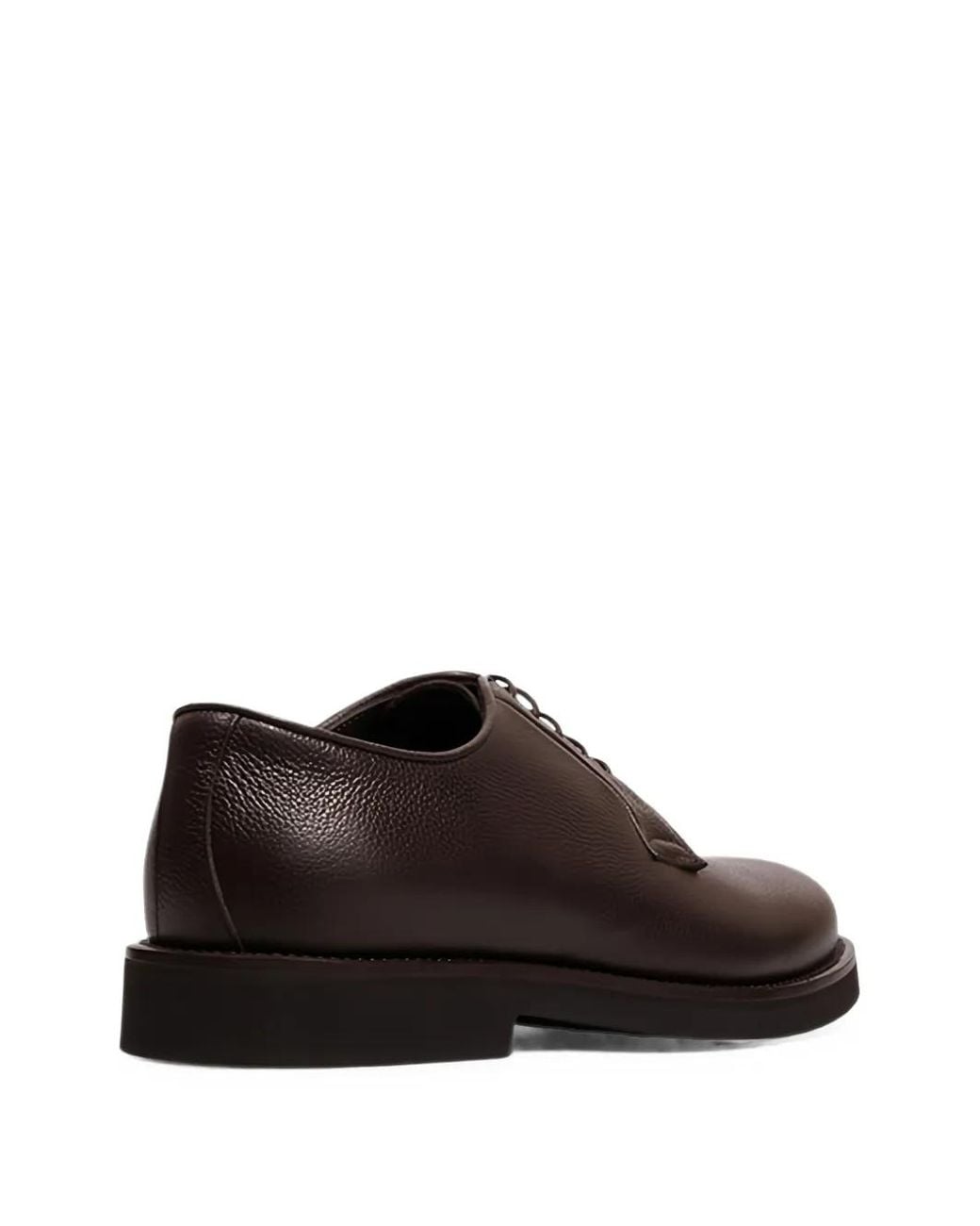 Peserico Derby-Schuhe Aus Gekörntem Leder in Brown für Herren