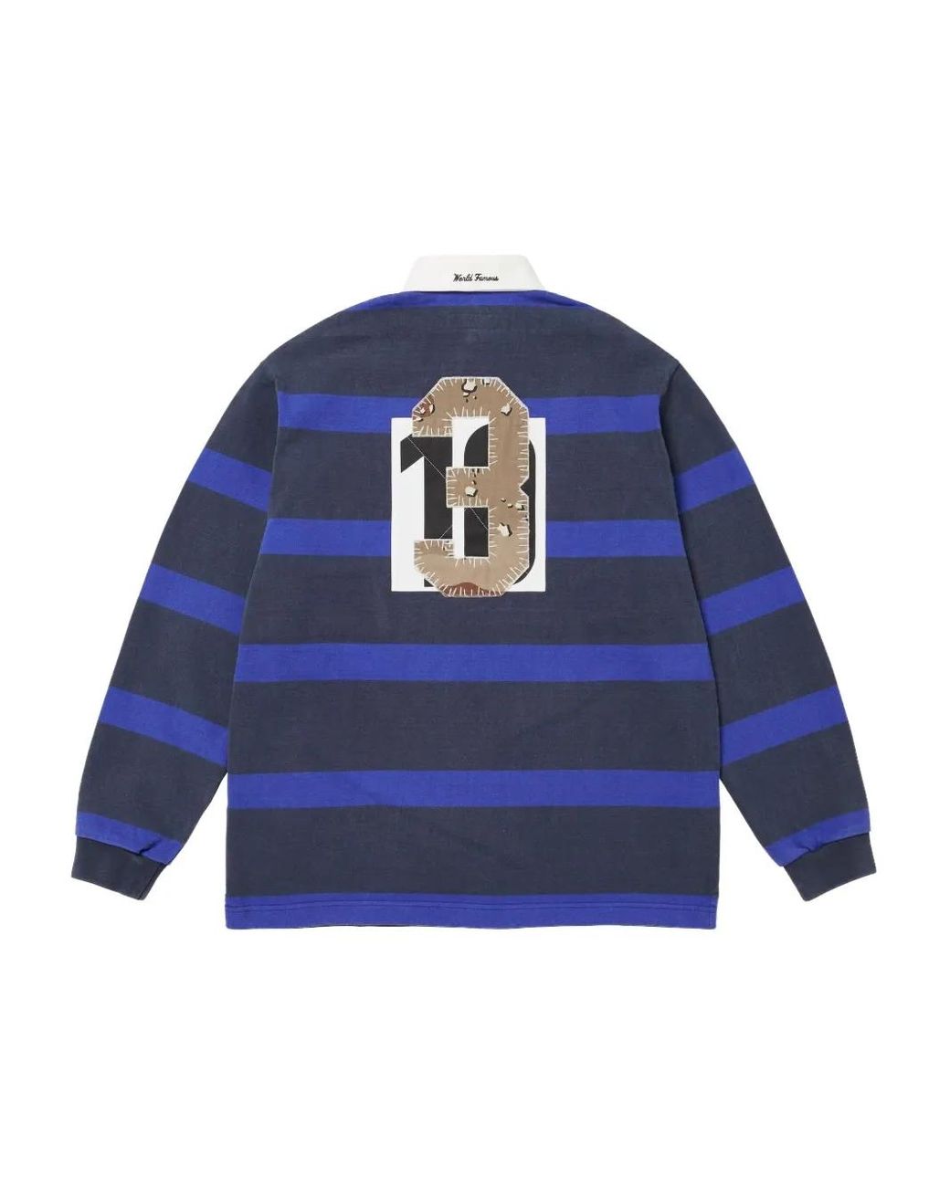 supreme-blue-Striped-Polo-