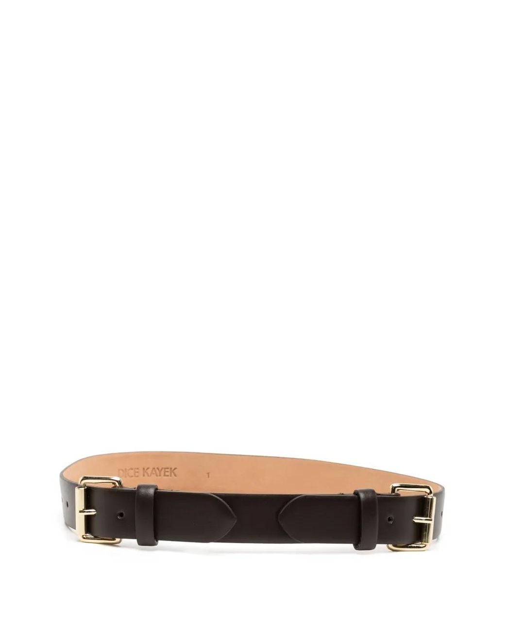 Dice Kayek White Leather Belt