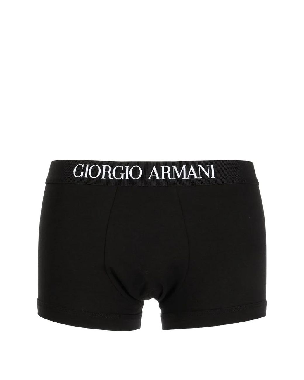 Giorgio Armani Black Logo-Waistband Boxers Pack (Pack Of Two) for men