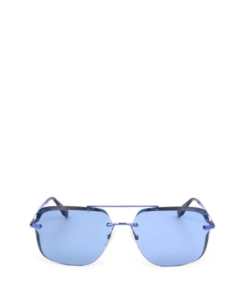 Adidas Blue Geometric-Frame Sunglasses for men