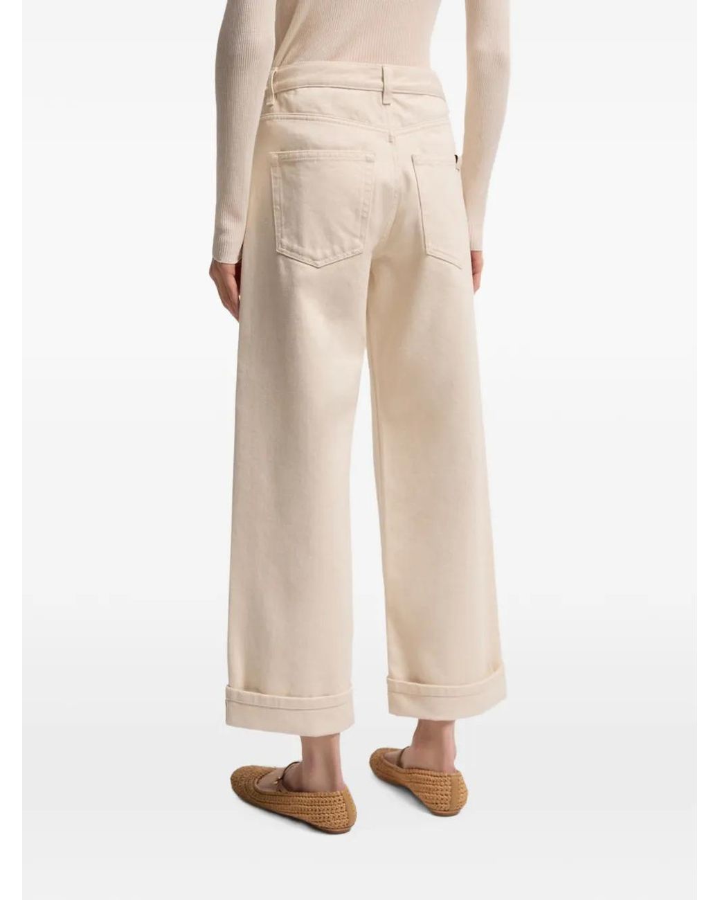 Moncler White Cropped Jeans