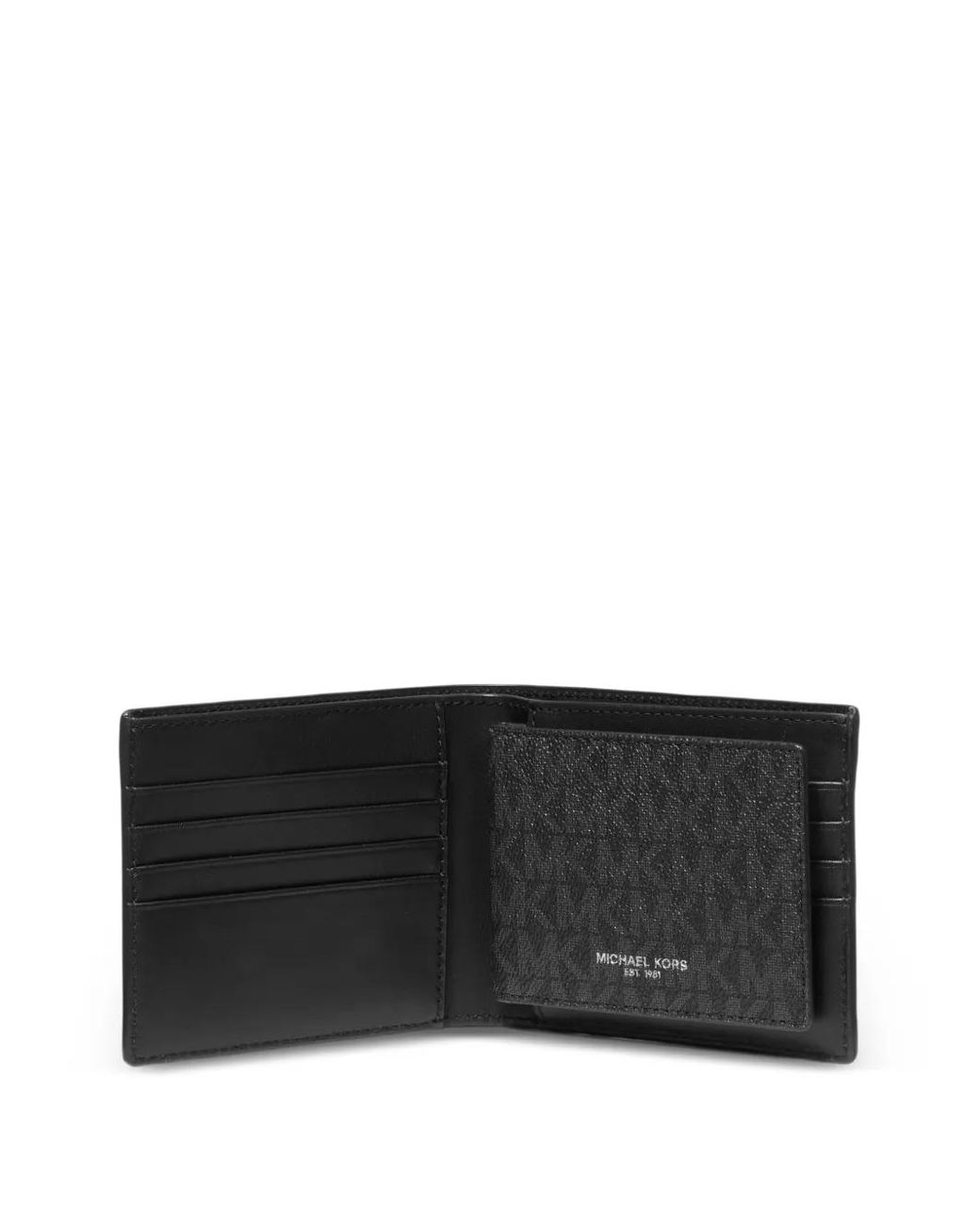 Michael Kors Gray Harrison Logo Billfold Wallet With Passcase for men