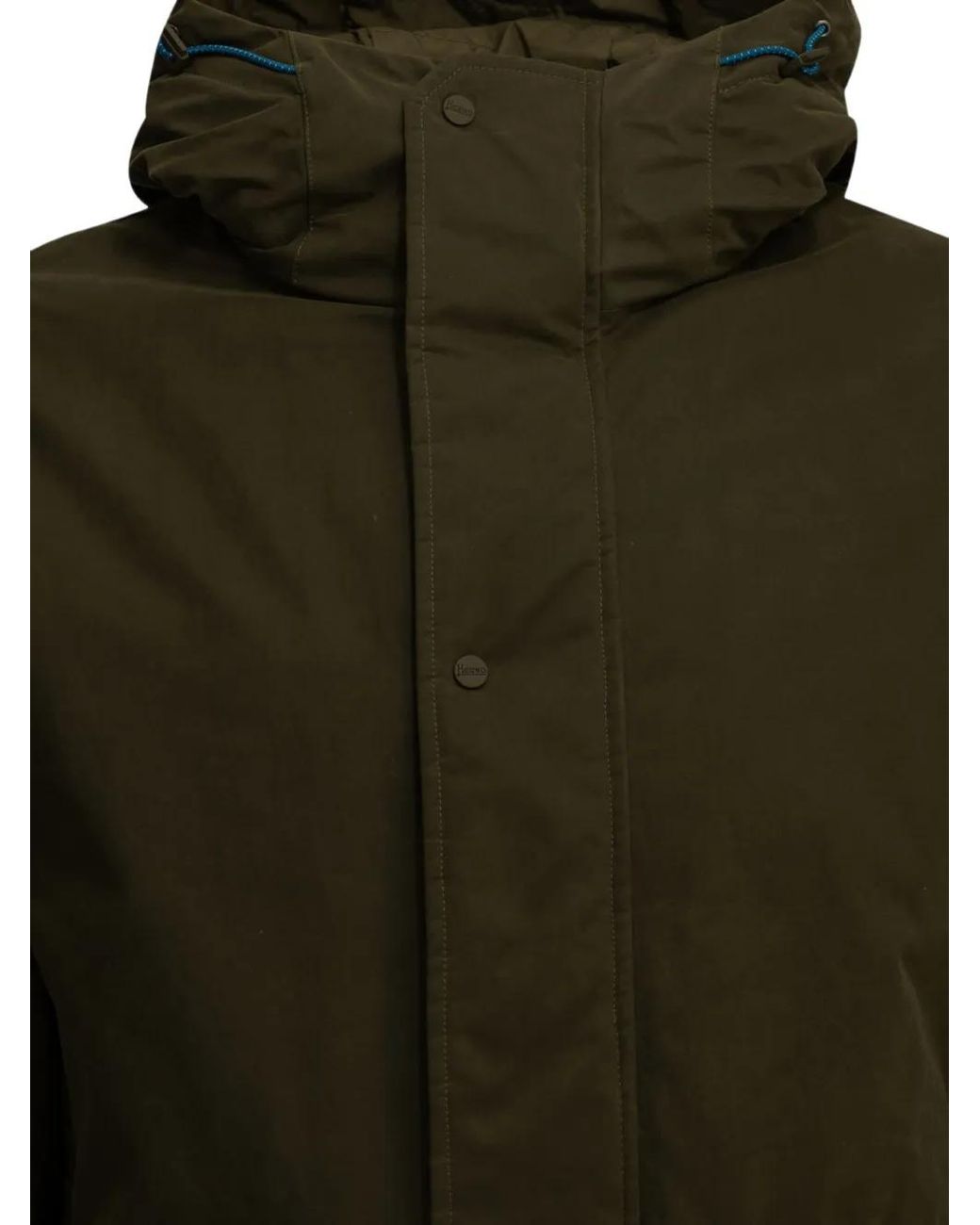 Herno Green Padded Hooded Parka for men