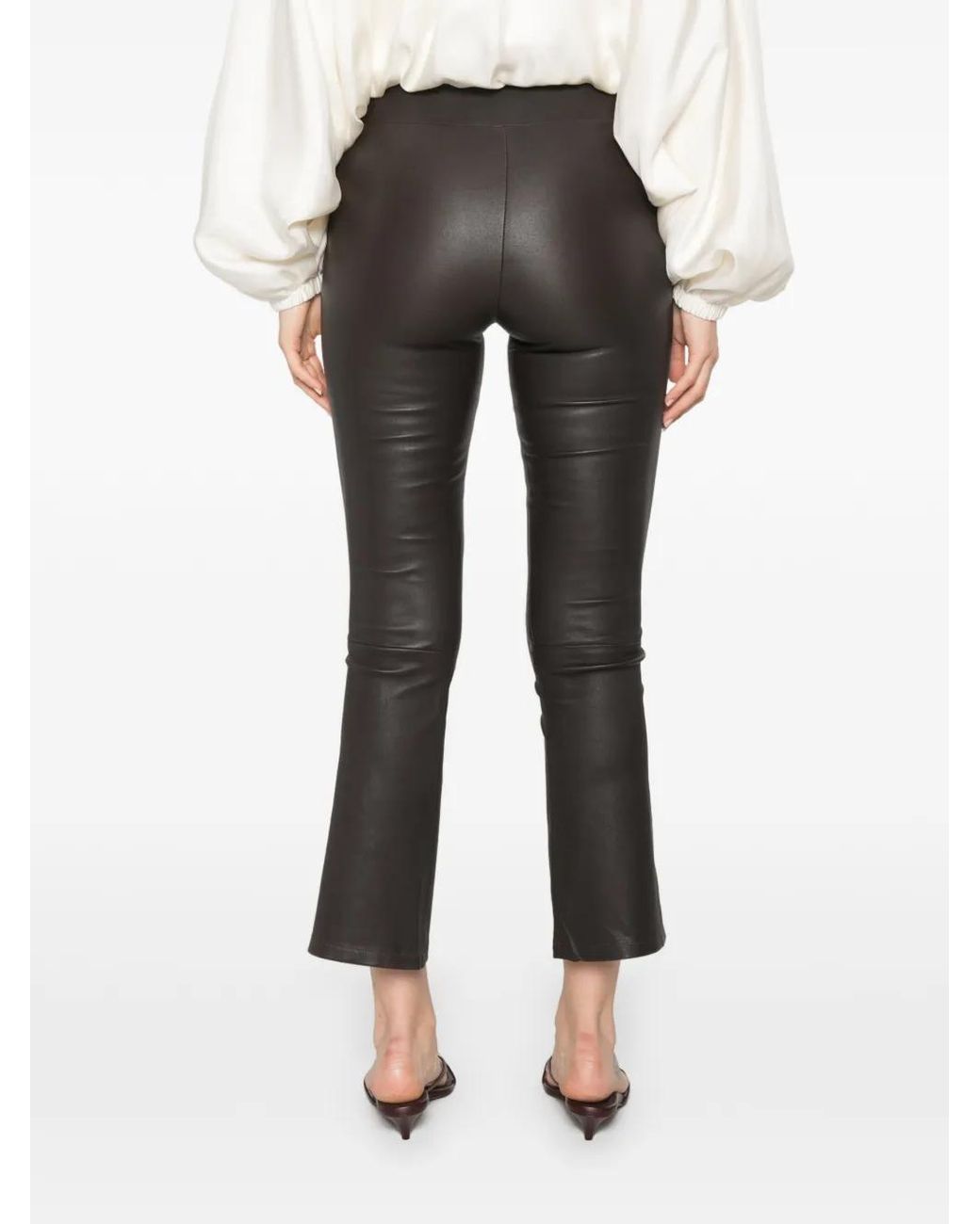 Arma Black Pantalon En Cuir Stretch