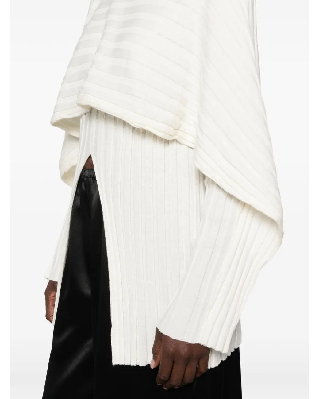 Viktoria Chan White Lyra Layered Sweater