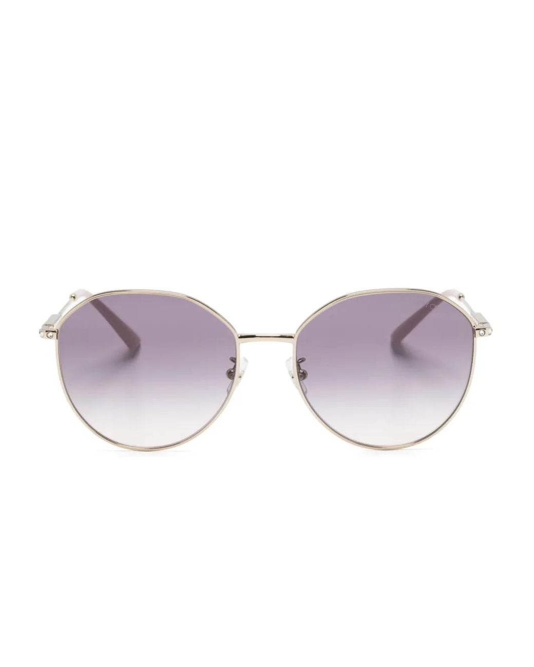 Jimmy Choo Purple Crystal-Embellished Oversize-Frame Sunglasses