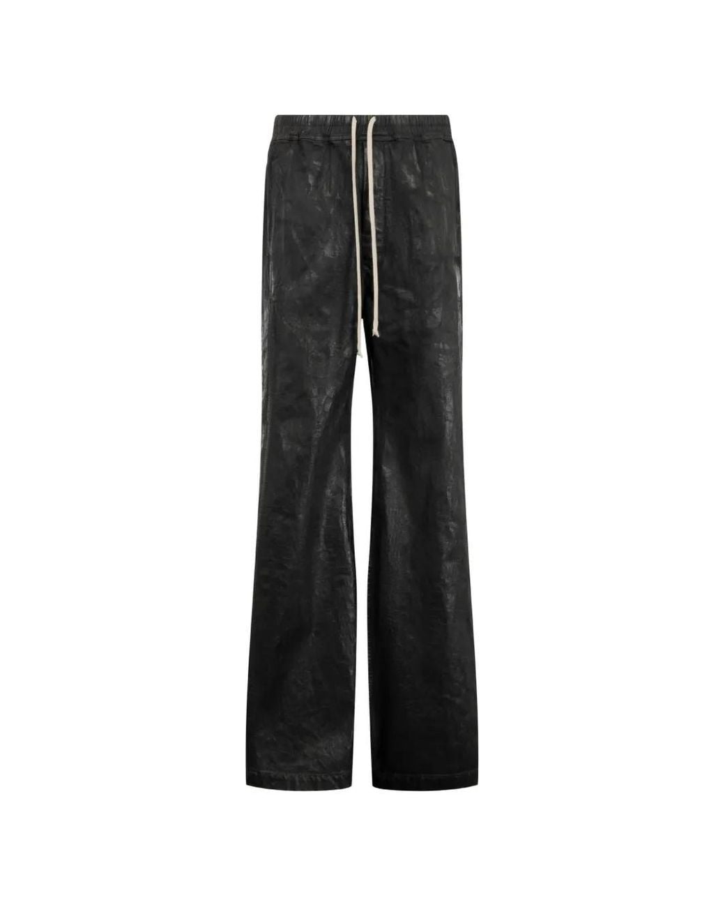 Rick Owens Black Pusher Wide-Leg Trousers for men