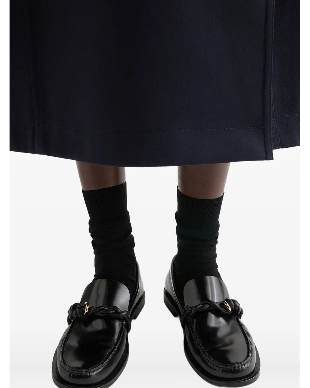 Jil Sander Black Tangle Knotted Loafers