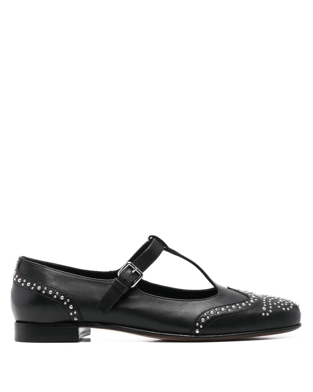 Church's Black Leather Mary-Jane Ballets