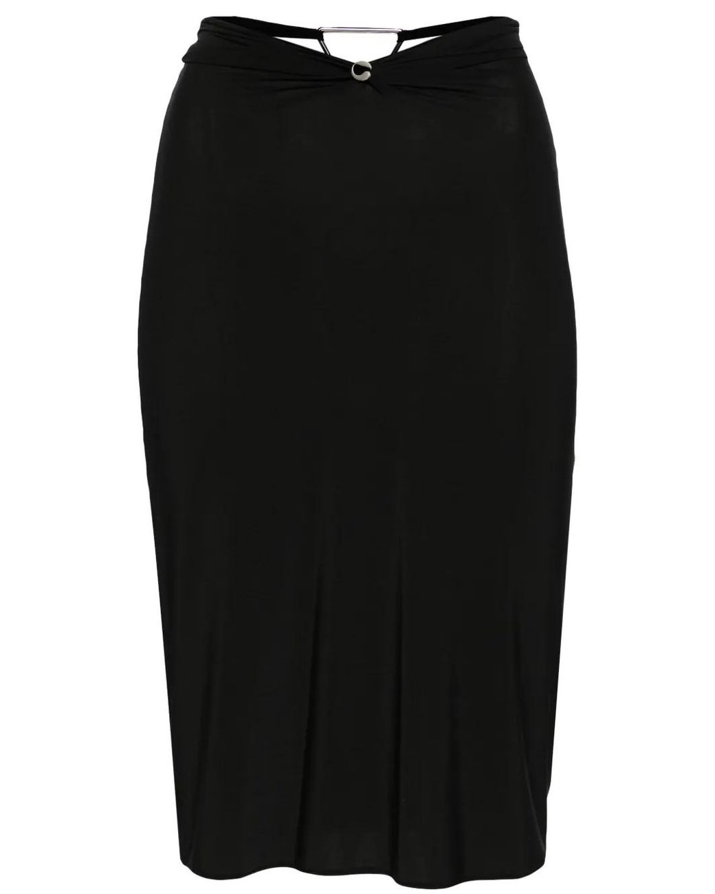Coperni Black Triangle-Hardware Midi Skirt
