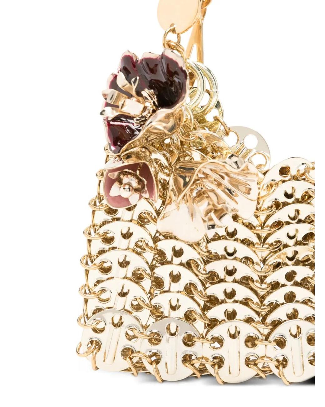Rabanne White 1969 Flower-Charm Shoulder Bag