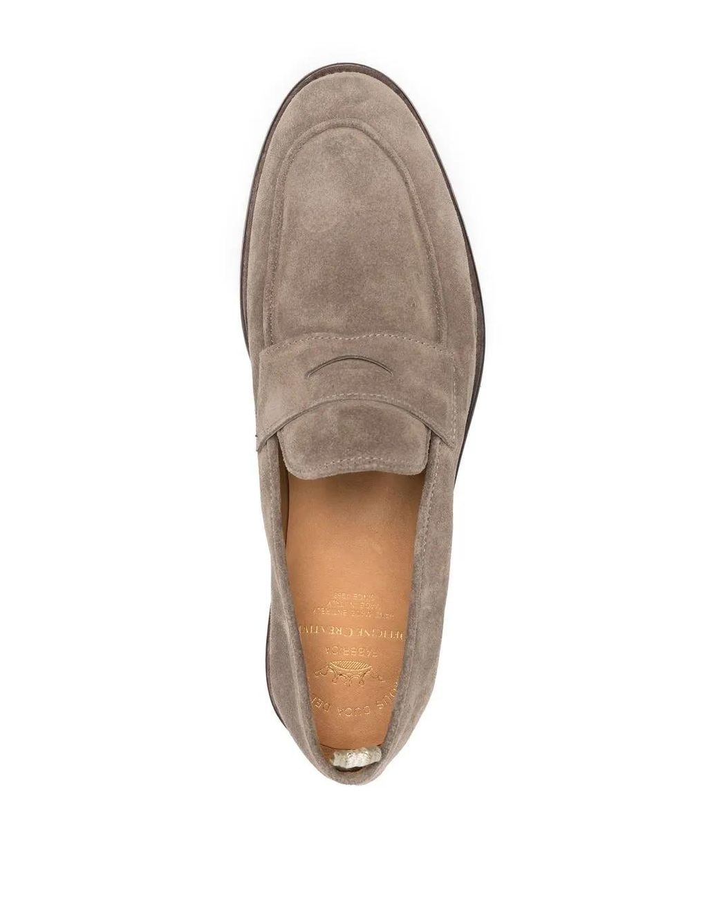 Officine Creative Brown Suede Slip-On Loafers for men