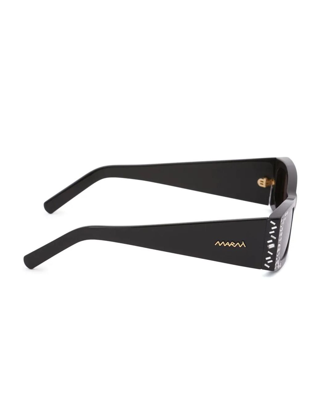 Marni Gray Acetate Zokoa Sunglasses With Rhinestones