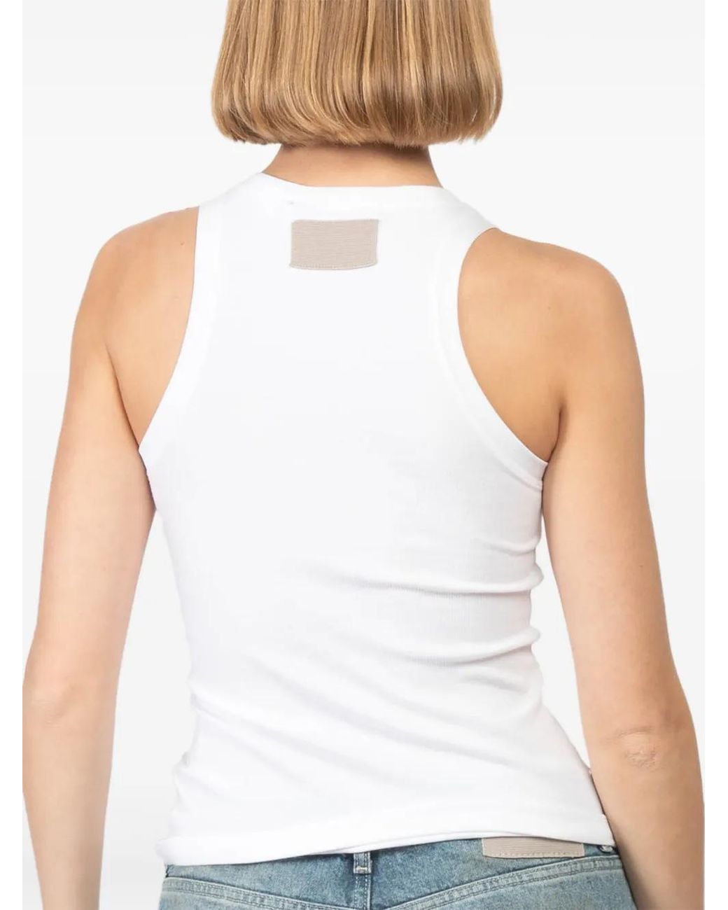 AYA MUSE White Cotton Tank Top