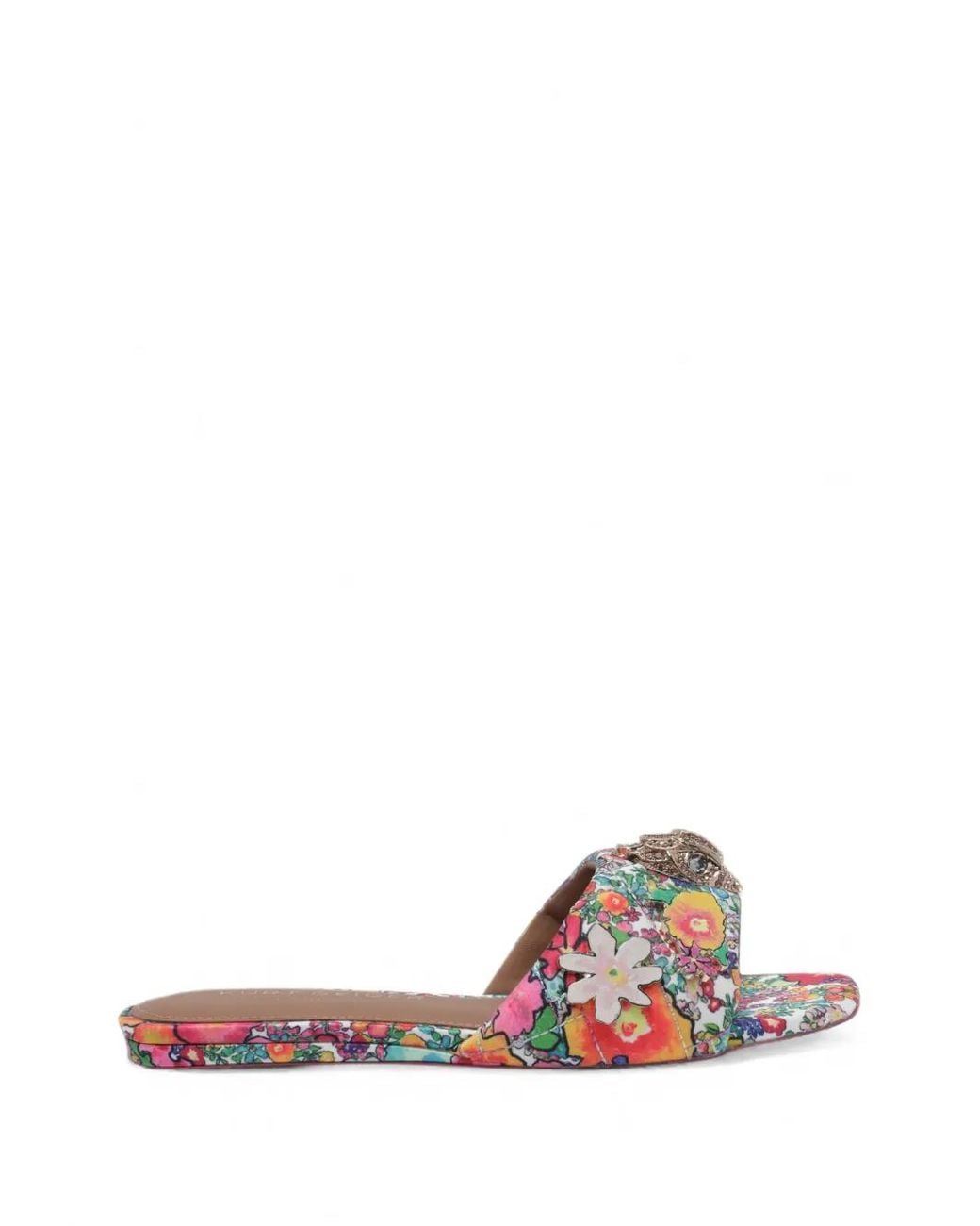 Kurt Geiger Pink Kensington Flat Sandals