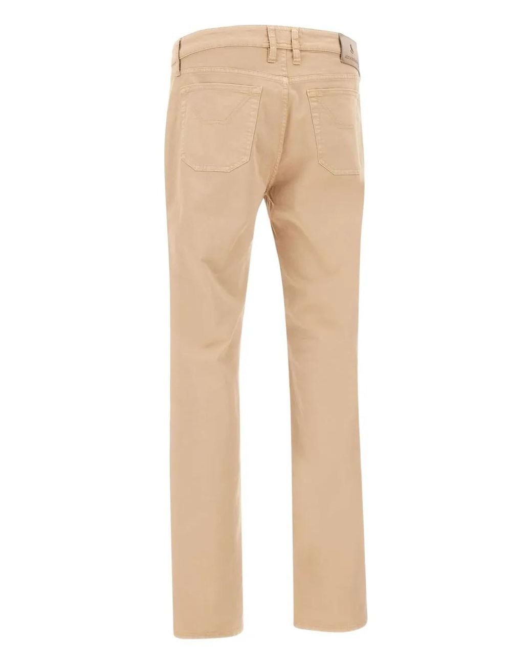 Jeckerson Natural John Five-Pocket Logo-Patch Jeans for men