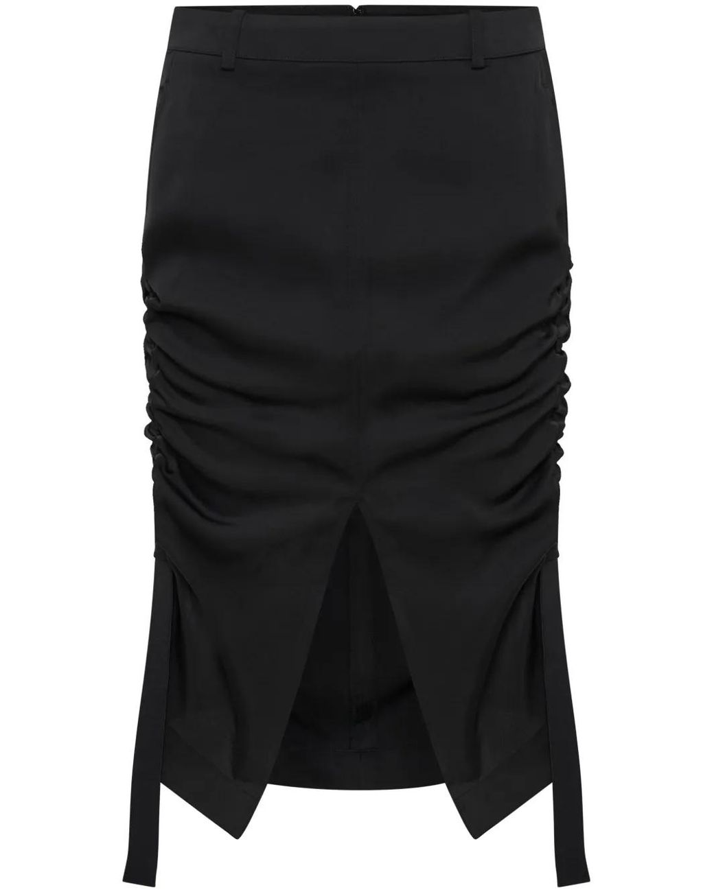 Dion Lee Black Cinch Midi Skirt