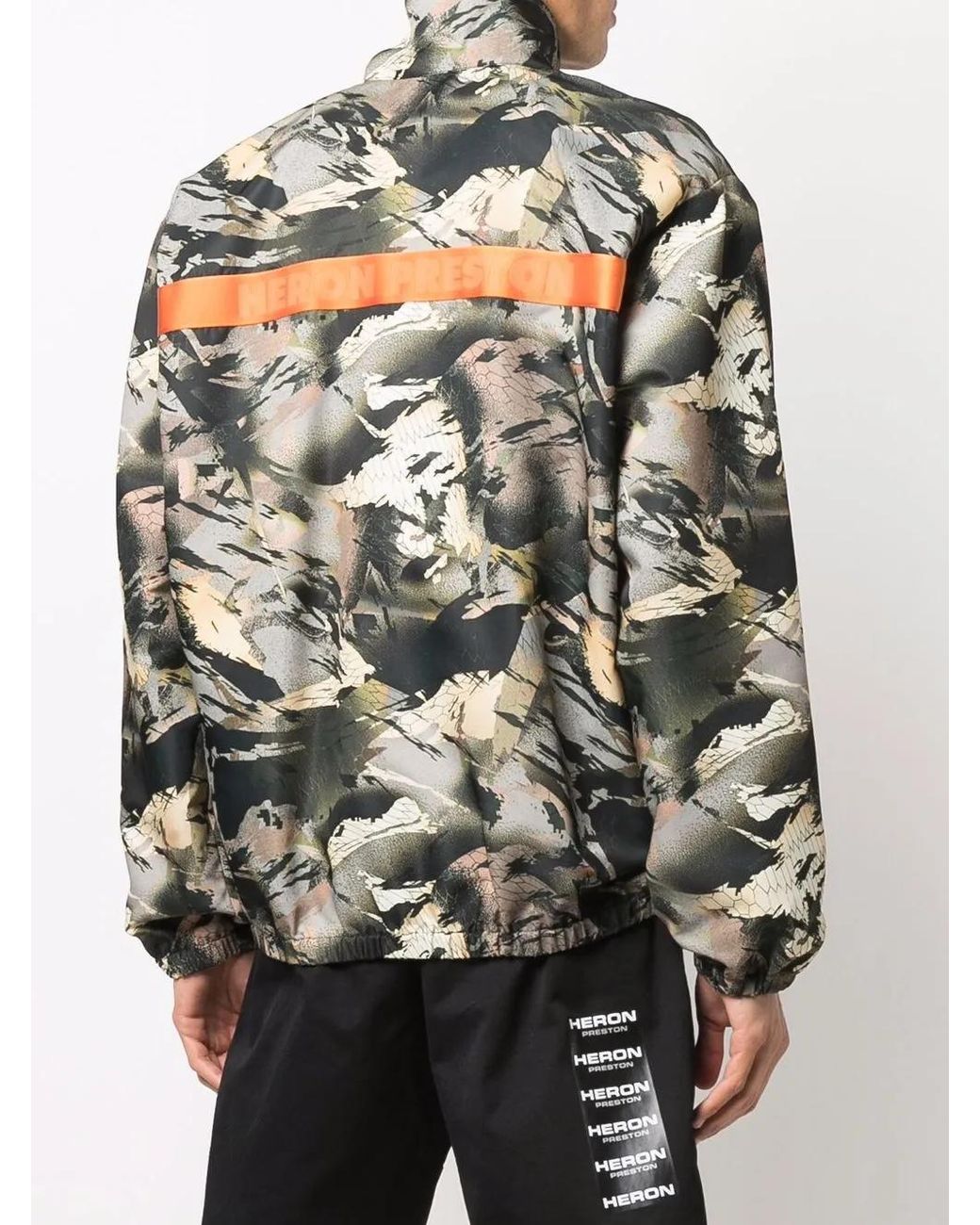 Heron Preston Gray Coats Green for men