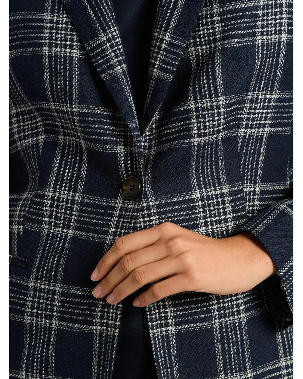 Kiton Blue Checked Tailored Jacket