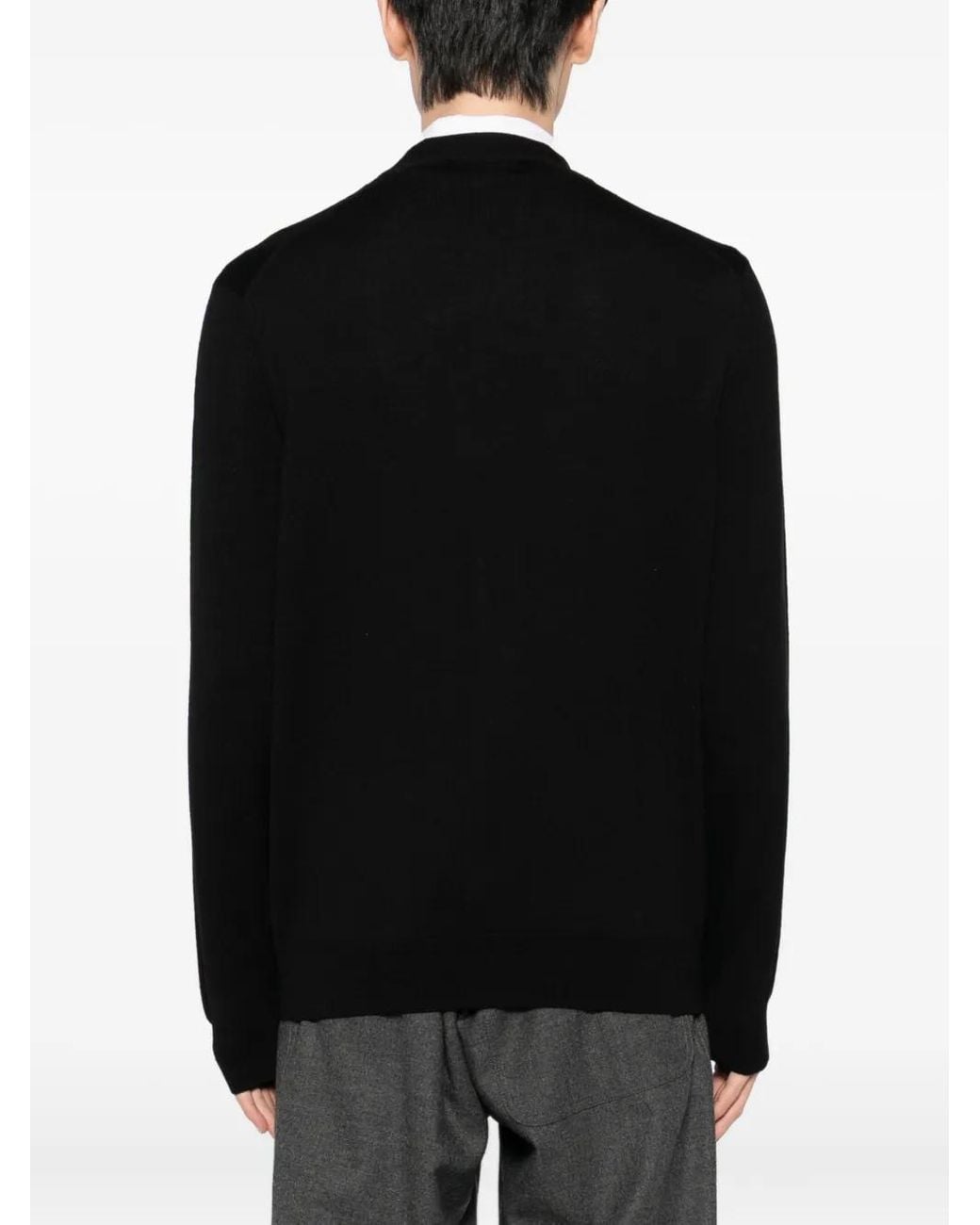 Maison Kitsuné Black Fox Head Merino Regular Cardigan Clothing for men
