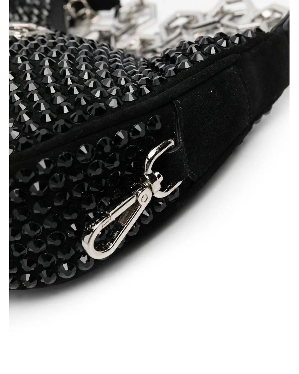 Philipp Plein Black Shoulder Bag Crystals