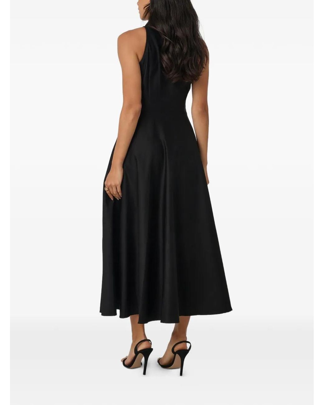Toccin Black Chelsea Tie-Front Sleeveless Shirt Dress