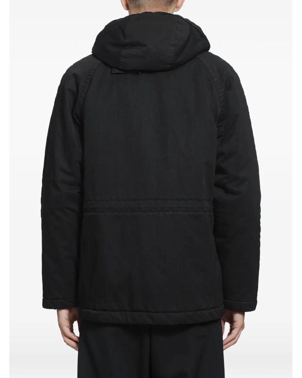Massimo Osti Studio Black Hooded Zip-Up Jacket for men