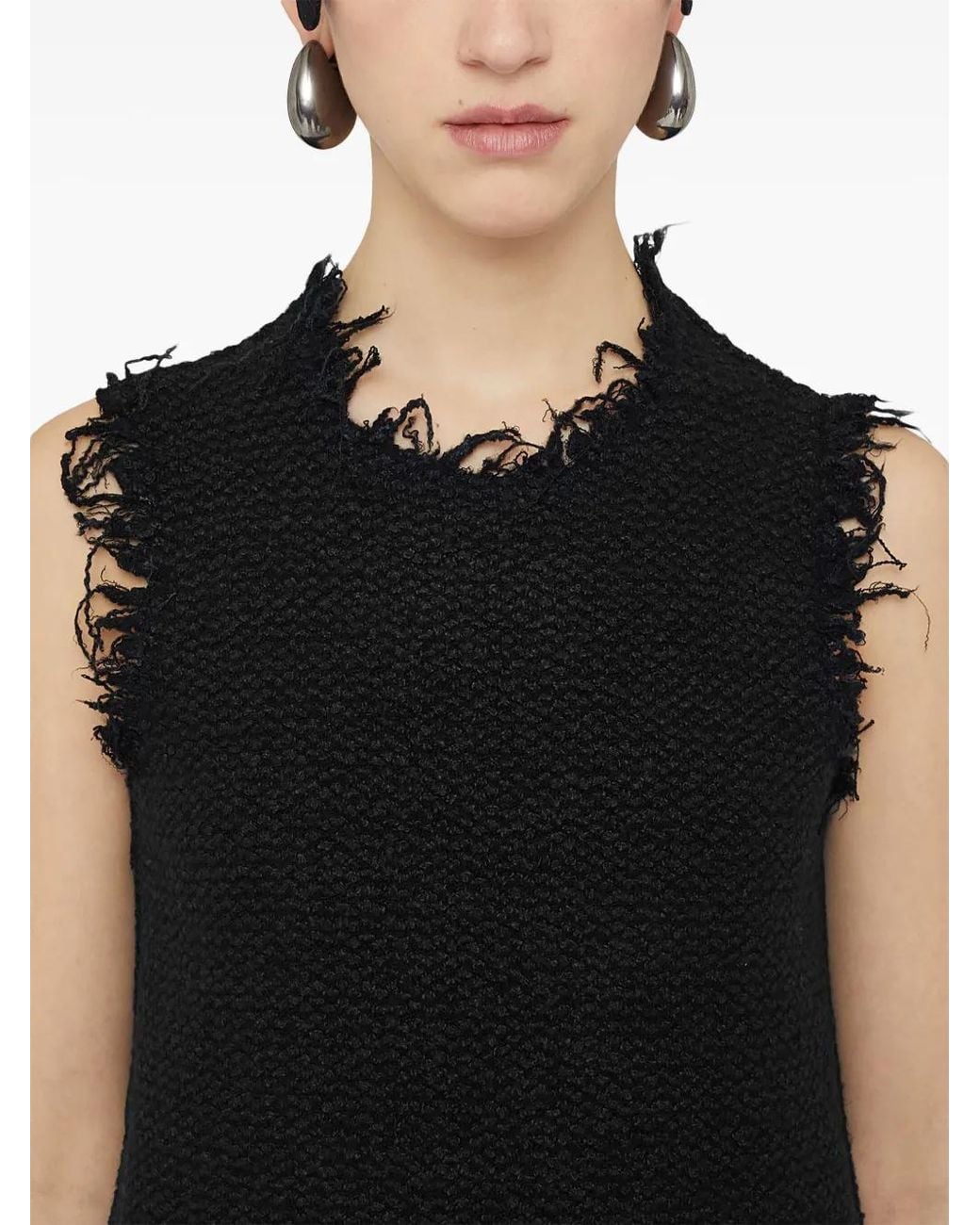 Jil Sander Black Panelled Vest