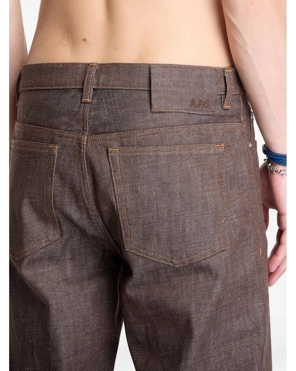 Vaqueros Arno A.P.C. de hombre de color Brown