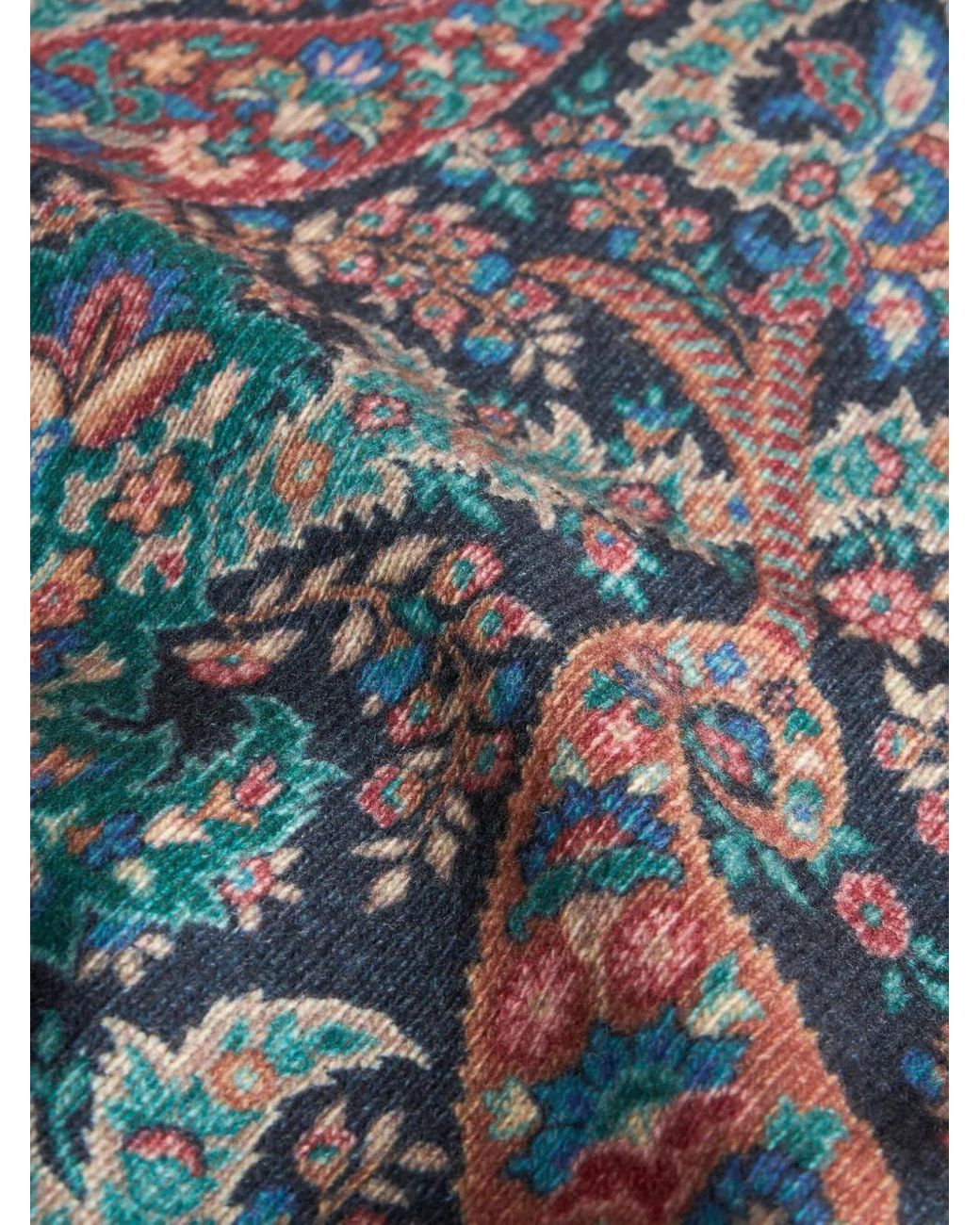 Etro Gray Floral Intarsia-Knit Jumper for men