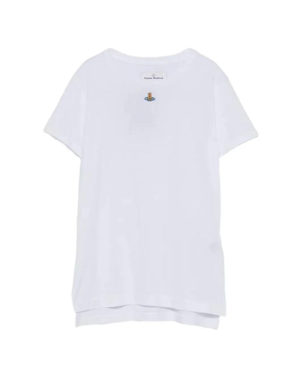 Vivienne Westwood White Orb-Embroidered Peru T-Shirt for men