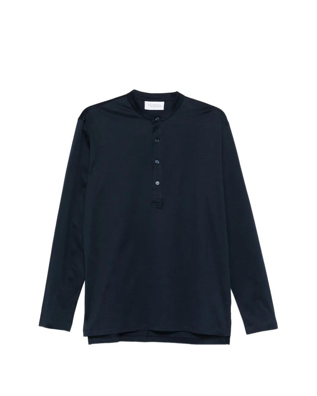 TOKYO JAMES Blue Button-Up T-Shirt for men
