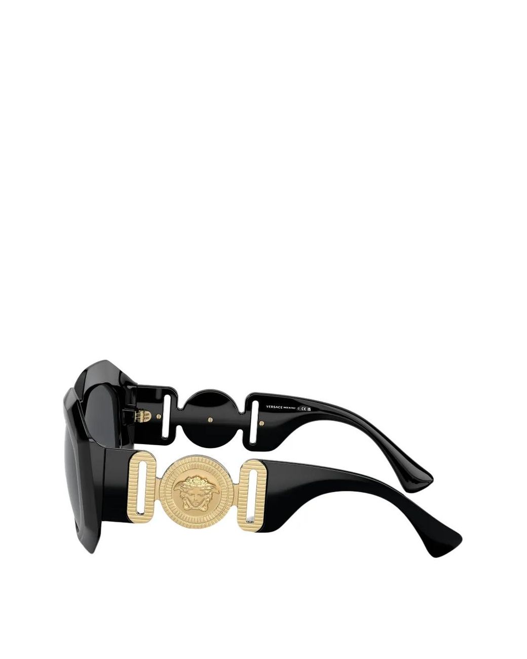 Versace Black Medusa Biggie Geometric-Frame Sunglasses