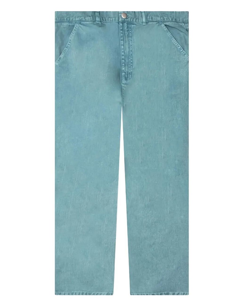 AWAKE NY Blue Embroidered-Pocket Trousers for men