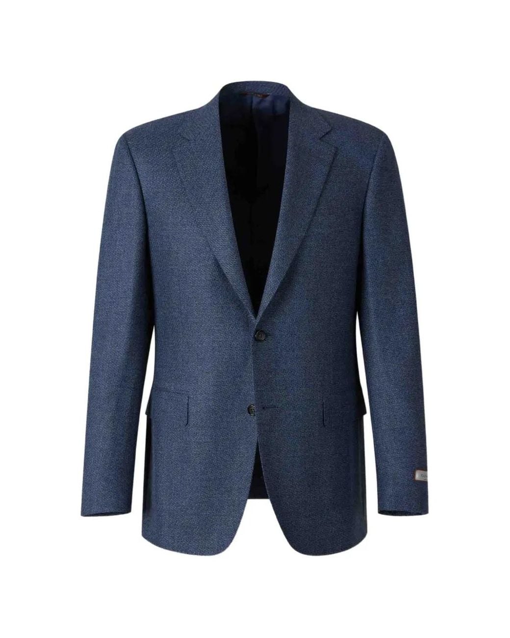 Canali Blue Single-Breasted Blazer for men